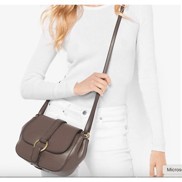 Michael Kors Quincy Boho Medium Leather Saddlebag - Picture 3 of 10